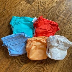 Set of 5 BumGenius All In One Cloth Diapers